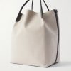 Bale Extra Large Leather-Trimmed Canvas Tote Bag - BK