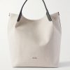 Bale Extra Large Leather-Trimmed Canvas Tote Bag