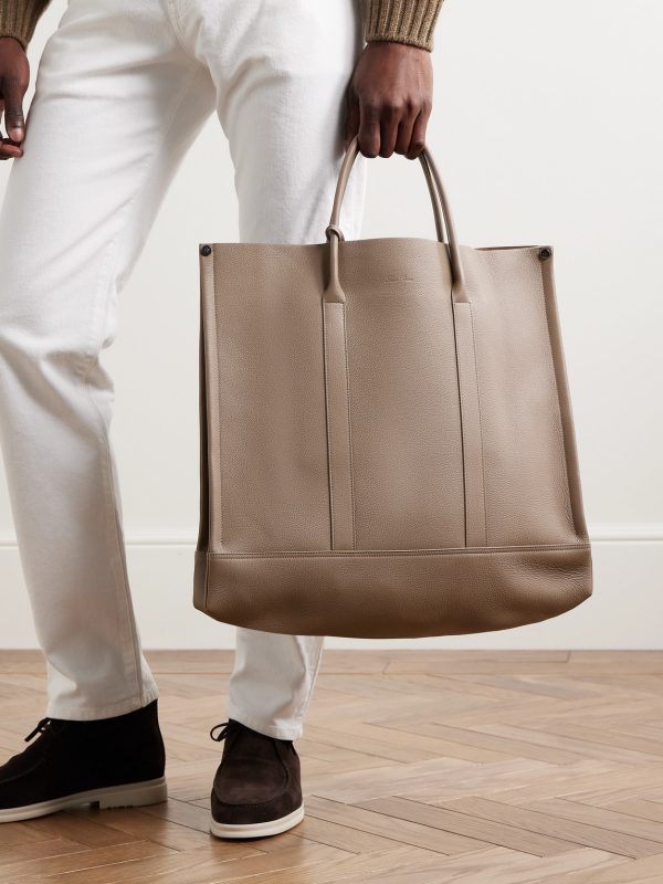 Beam Large Full-Grain Leather Tote Bag - OU Beam Large Full-Grain Leather Tote Bag - OU