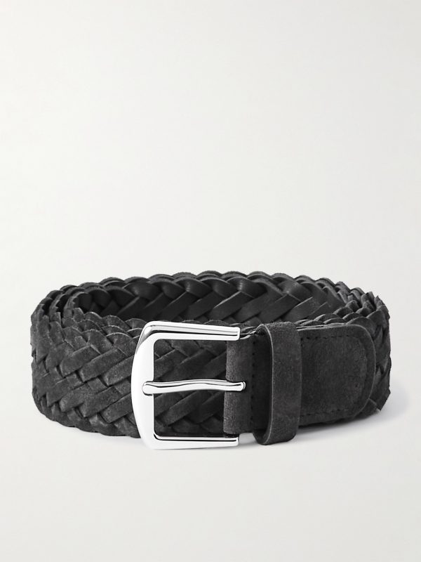 Asavelt 4cm Braided Suede Belt