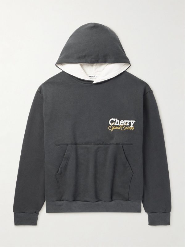 Speed Series Garment-Dyed Printed Cotton-Jersey Hoodie Speed Series Garment-Dyed Printed Cotton-Jersey Hoodie