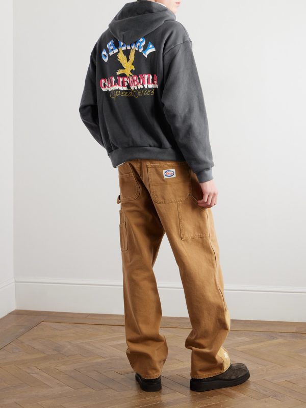 Speed Series Garment-Dyed Printed Cotton-Jersey Hoodie - OU Speed Series Garment-Dyed Printed Cotton-Jersey Hoodie - OU