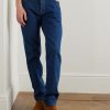 Straight-Leg Logo-Embroidered Jeans - FR Straight-Leg Logo-Embroidered Jeans - FR