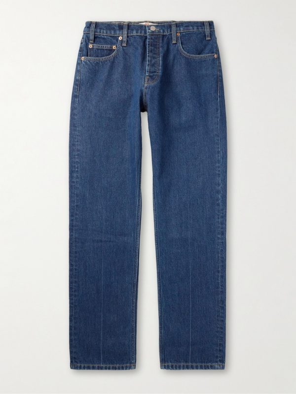 Straight-Leg Logo-Embroidered Jeans Straight-Leg Logo-Embroidered Jeans