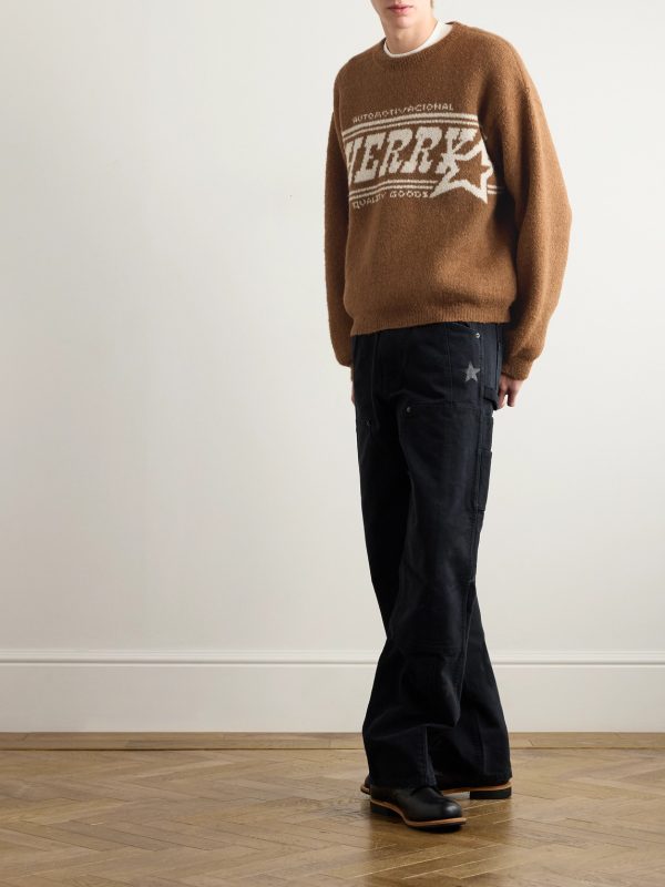 Jacquard-Knit Alpaca-Blend Sweater - OU Jacquard-Knit Alpaca-Blend Sweater - OU