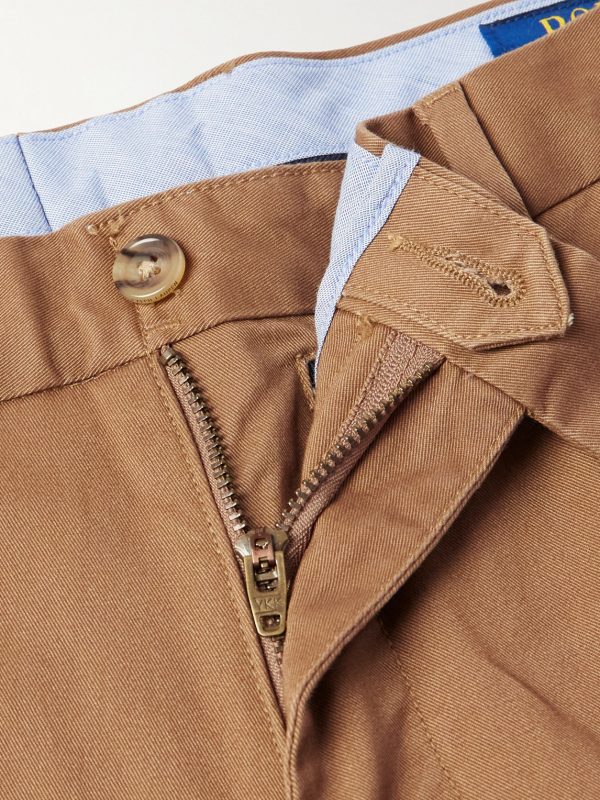 Straight-Leg Cotton-Blend Twill Trousers - E1 Straight-Leg Cotton-Blend Twill Trousers - E1