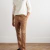 Straight-Leg Cotton-Blend Twill Trousers - OU Straight-Leg Cotton-Blend Twill Trousers - OU