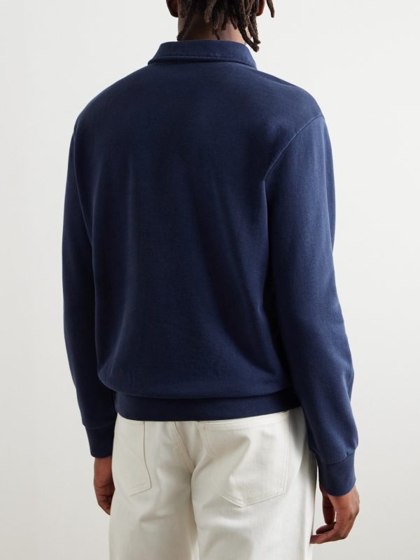 Logo-Embroidered Cotton-Jersey Sweatshirt - BK Logo-Embroidered Cotton-Jersey Sweatshirt - BK
