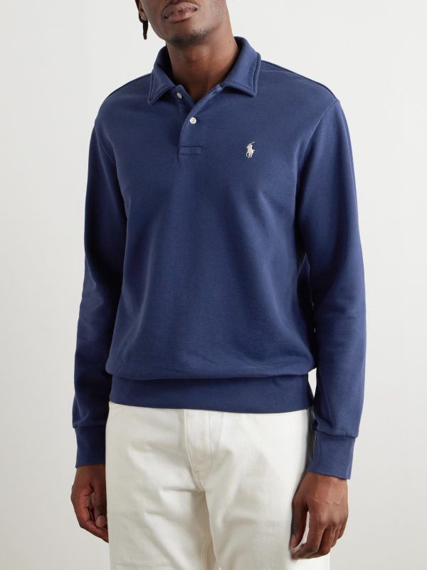 Logo-Embroidered Cotton-Jersey Sweatshirt - FR Logo-Embroidered Cotton-Jersey Sweatshirt - FR