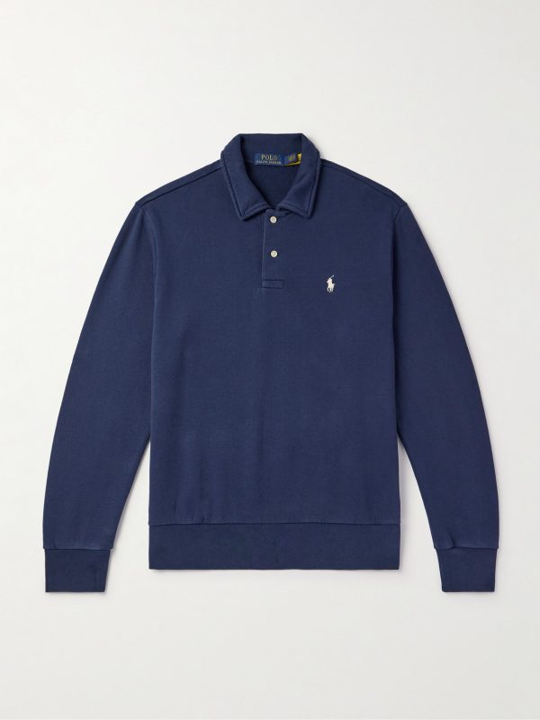 Logo-Embroidered Cotton-Jersey Sweatshirt Logo-Embroidered Cotton-Jersey Sweatshirt