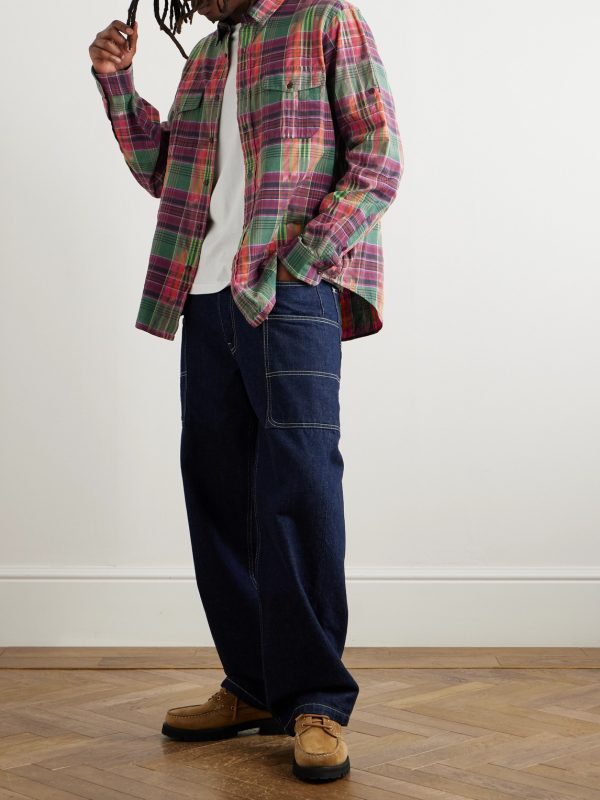 Checked Cotton Shirt - OU Checked Cotton Shirt - OU