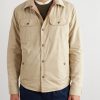 Reversible Logo-Appliquéd Suede and Shell Overshirt - E2 Reversible Logo-Appliquéd Suede and Shell Overshirt - E2