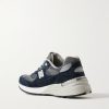 M992 Leather-Trimmed Suede, Nubuck and Mesh Sneakers - BK