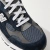 M992 Leather-Trimmed Suede, Nubuck and Mesh Sneakers - CU