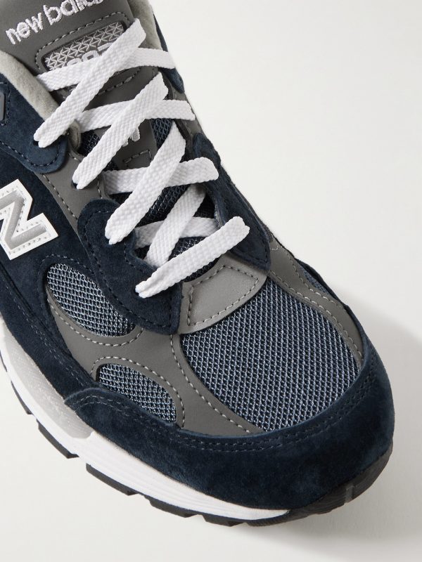 M992 Leather-Trimmed Suede, Nubuck and Mesh Sneakers - CU