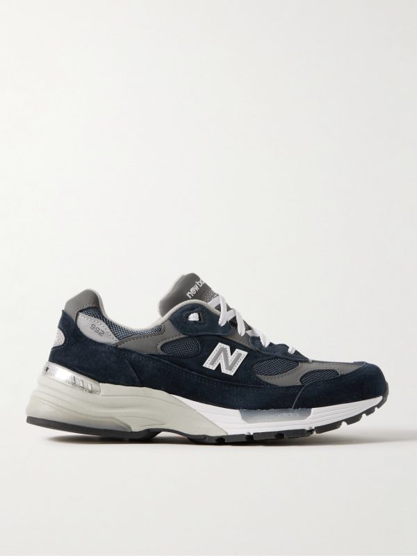 M992 Leather-Trimmed Suede, Nubuck and Mesh Sneakers