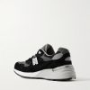 M992 Leather-Trimmed Suede, Nubuck and Mesh Sneakers - BK M992 Leather-Trimmed Suede, Nubuck and Mesh Sneakers - BK