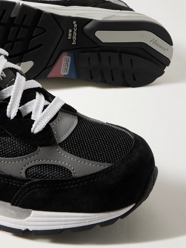 M992 Leather-Trimmed Suede, Nubuck and Mesh Sneakers - CU M992 Leather-Trimmed Suede, Nubuck and Mesh Sneakers - CU