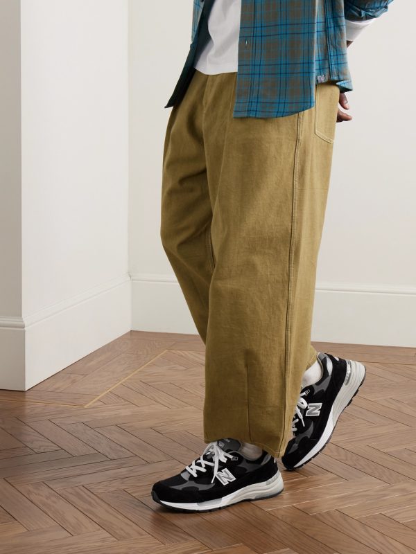 M992 Leather-Trimmed Suede, Nubuck and Mesh Sneakers - OU M992 Leather-Trimmed Suede, Nubuck and Mesh Sneakers - OU