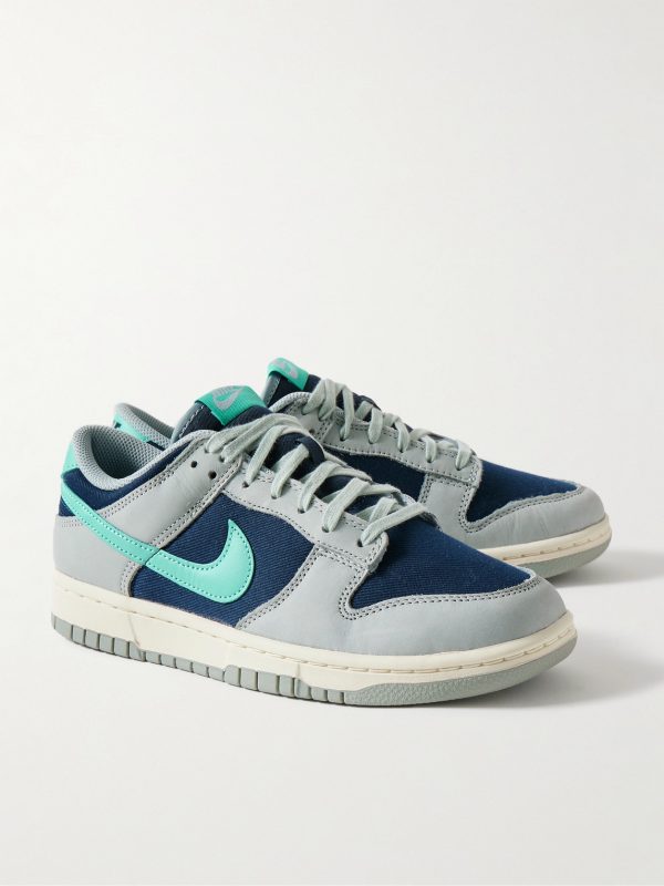 Dunk Low Retro Leather and Twill Sneakers - FR Dunk Low Retro Leather and Twill Sneakers - FR