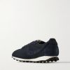LD-1000 Suede-Trimmed Twill Sneakers - BK LD-1000 Suede-Trimmed Twill Sneakers - BK