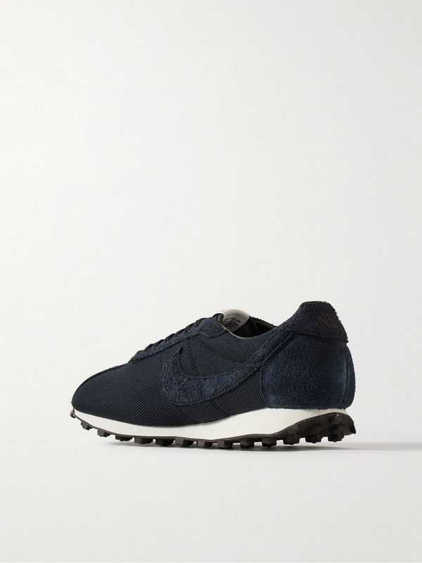 LD-1000 Suede-Trimmed Twill Sneakers - BK LD-1000 Suede-Trimmed Twill Sneakers - BK