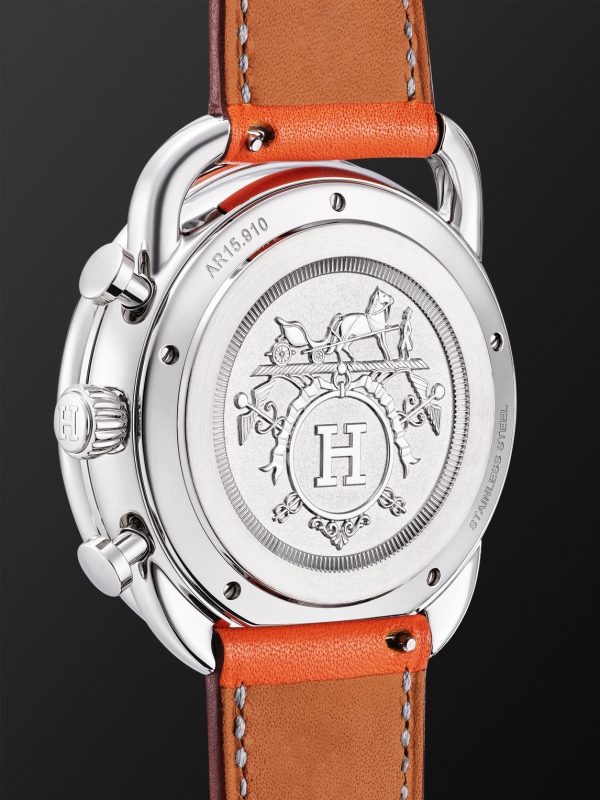 Arceau Chronographe Automatic 42mm Stainless Steel and Leather Watch, Ref. No. 404111WW00 - BK