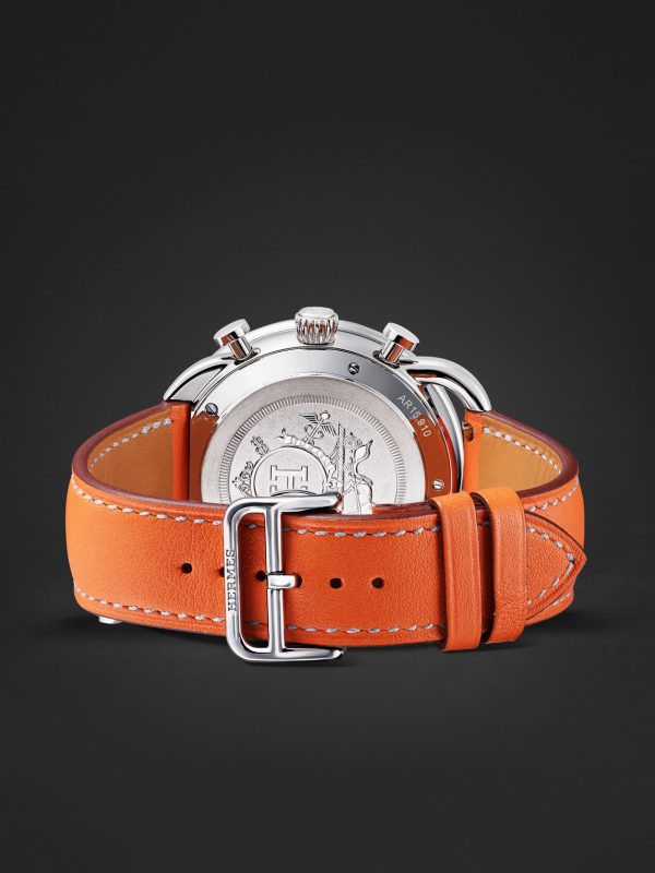 Arceau Chronographe Automatic 42mm Stainless Steel and Leather Watch, Ref. No. 404111WW00 - E2