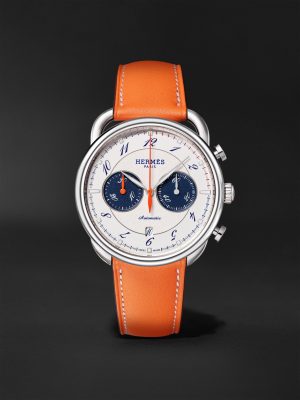 Arceau Chronographe Automatic 42mm Stainless Steel and Leather Watch, Ref. No. 404111WW00 Arceau Chronographe Automatic 42mm Stainless Steel and Leather Watch, Ref. No. 404111WW00