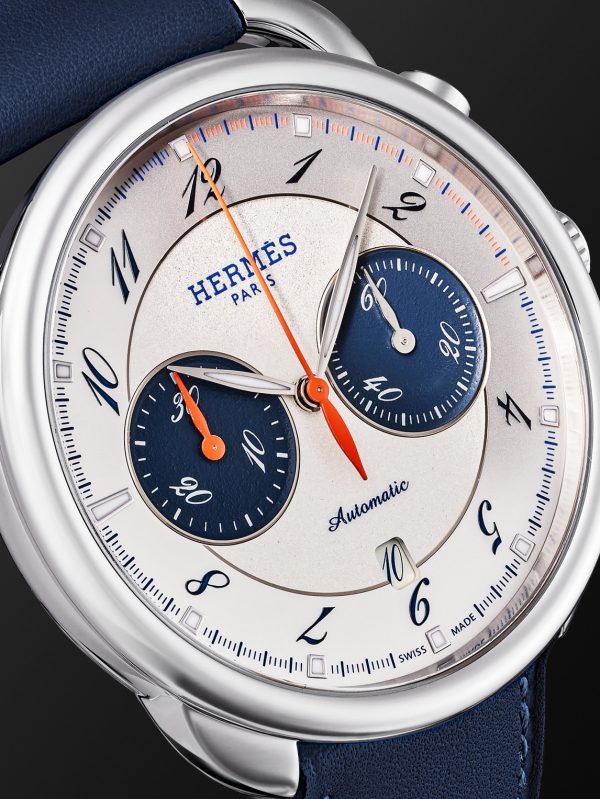 Arceau Chronographe Automatic 42mm Stainless Steel and Leather Watch, Ref. No. 403964WW00 - CU Arceau Chronographe Automatic 42mm Stainless Steel and Leather Watch, Ref. No. 403964WW00 - CU