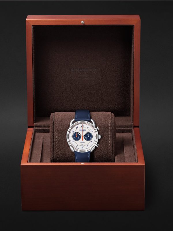 Arceau Chronographe Automatic 42mm Stainless Steel and Leather Watch, Ref. No. 403964WW00 - E3 Arceau Chronographe Automatic 42mm Stainless Steel and Leather Watch, Ref. No. 403964WW00 - E3