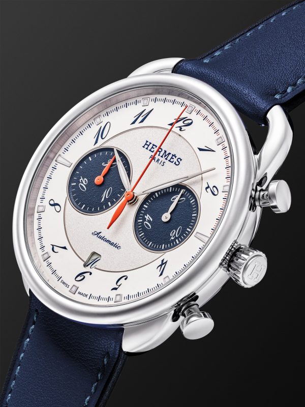 Arceau Chronographe Automatic 42mm Stainless Steel and Leather Watch, Ref. No. 403964WW00 - FR Arceau Chronographe Automatic 42mm Stainless Steel and Leather Watch, Ref. No. 403964WW00 - FR