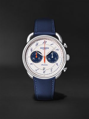Arceau Chronographe Automatic 42mm Stainless Steel and Leather Watch, Ref. No. 403964WW00 Arceau Chronographe Automatic 42mm Stainless Steel and Leather Watch, Ref. No. 403964WW00