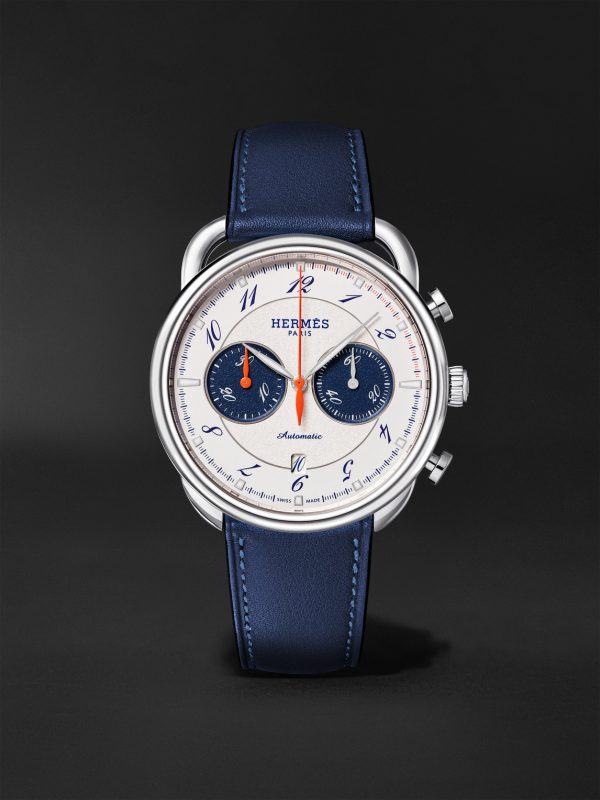 Arceau Chronographe Automatic 42mm Stainless Steel and Leather Watch, Ref. No. 403964WW00 Arceau Chronographe Automatic 42mm Stainless Steel and Leather Watch, Ref. No. 403964WW00