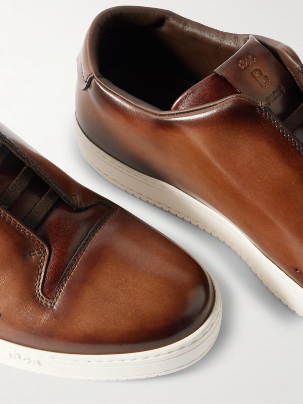 Playtime Scritto Venezia Leather Slip-On Sneakers - CU Playtime Scritto Venezia Leather Slip-On Sneakers - CU