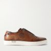 Playtime Scritto Venezia Leather Slip-On Sneakers Playtime Scritto Venezia Leather Slip-On Sneakers