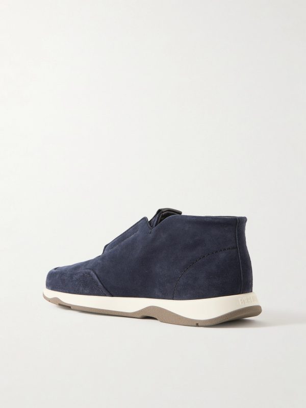 Échappée Scritto Suede Slip-On Sneakers - BK Échappée Scritto Suede Slip-On Sneakers - BK