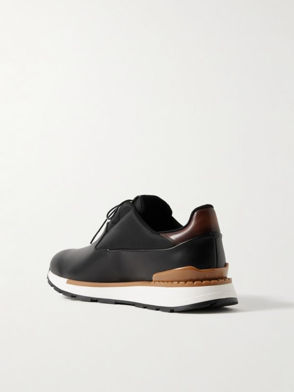 Fast Track Torino Leather and Shell Sneakers - BK