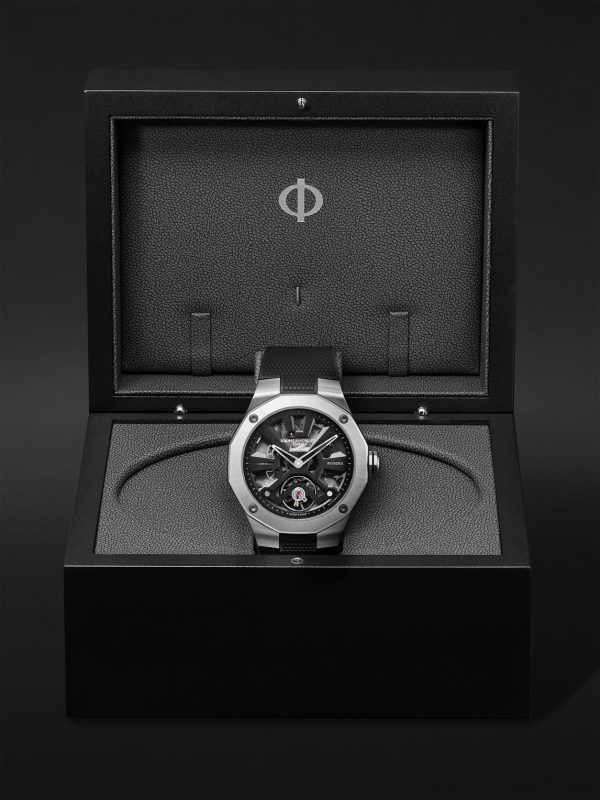 Riviera Automatic Skeleton 42mm Stainless Steel, Canvas and Rubber Watch, Ref. No. 10721 - E3