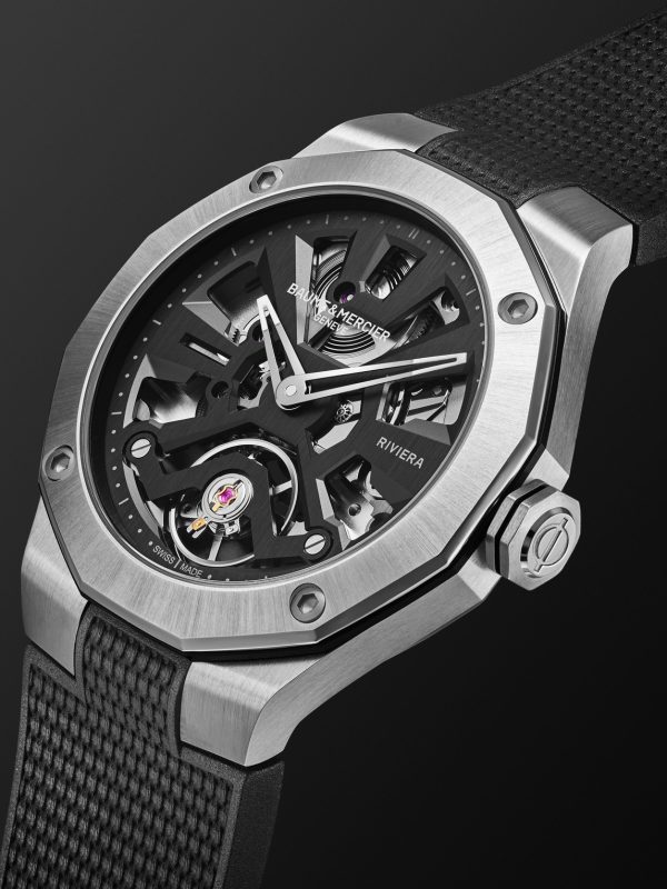 Riviera Automatic Skeleton 42mm Stainless Steel, Canvas and Rubber Watch, Ref. No. 10721 - FR