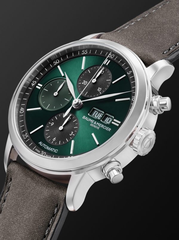 Classima Automatic Chronograph 42mm Stainless Steel and Leather Watch, Ref. No. 10783 - FR Classima Automatic Chronograph 42mm Stainless Steel and Leather Watch, Ref. No. 10783 - FR