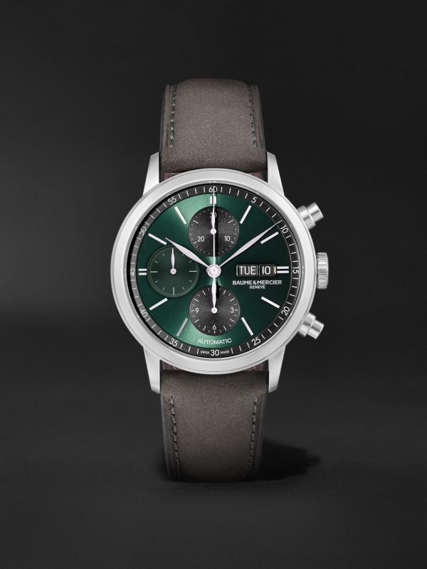 Classima Automatic Chronograph 42mm Stainless Steel and Leather Watch, Ref. No. 10783 Classima Automatic Chronograph 42mm Stainless Steel and Leather Watch, Ref. No. 10783