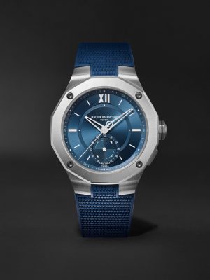 Riviera Baumatic Tideograph Limited Edition Automatic 43mm Stainless Steel, Canvas and Rubber Watch, Ref. No. 10761 Riviera Baumatic Tideograph Limited Edition Automatic 43mm Stainless Steel, Canvas and Rubber Watch, Ref. No. 10761
