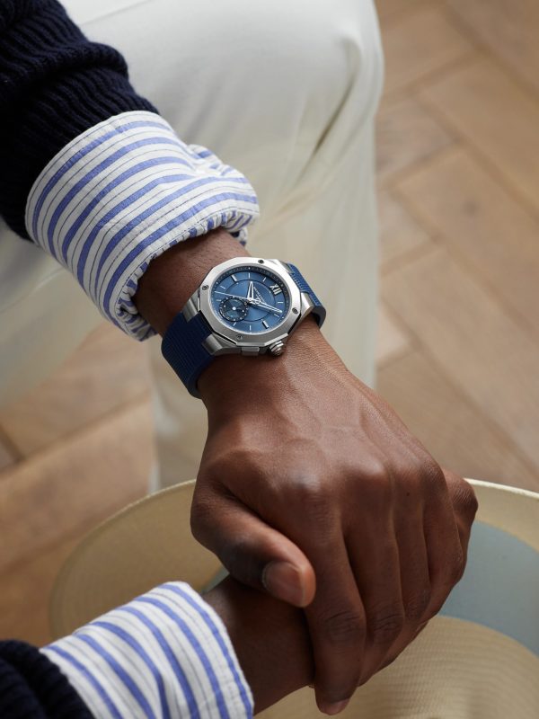 Riviera Baumatic Tideograph Limited Edition Automatic 43mm Stainless Steel, Canvas and Rubber Watch, Ref. No. 10761 - OU Riviera Baumatic Tideograph Limited Edition Automatic 43mm Stainless Steel, Canvas and Rubber Watch, Ref. No. 10761 - OU