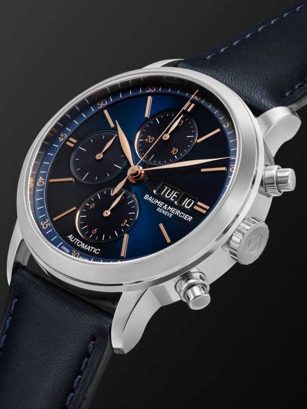 Classima Automatic Chronograph 42mm Stainless Steel and Leather Watch, Ref. No. 10781 - FR Classima Automatic Chronograph 42mm Stainless Steel and Leather Watch, Ref. No. 10781 - FR