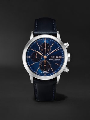 Classima Automatic Chronograph 42mm Stainless Steel and Leather Watch, Ref. No. 10781 Classima Automatic Chronograph 42mm Stainless Steel and Leather Watch, Ref. No. 10781