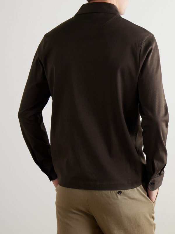 Mercerised Cotton-Jersey Polo Shirt - BK Mercerised Cotton-Jersey Polo Shirt - BK