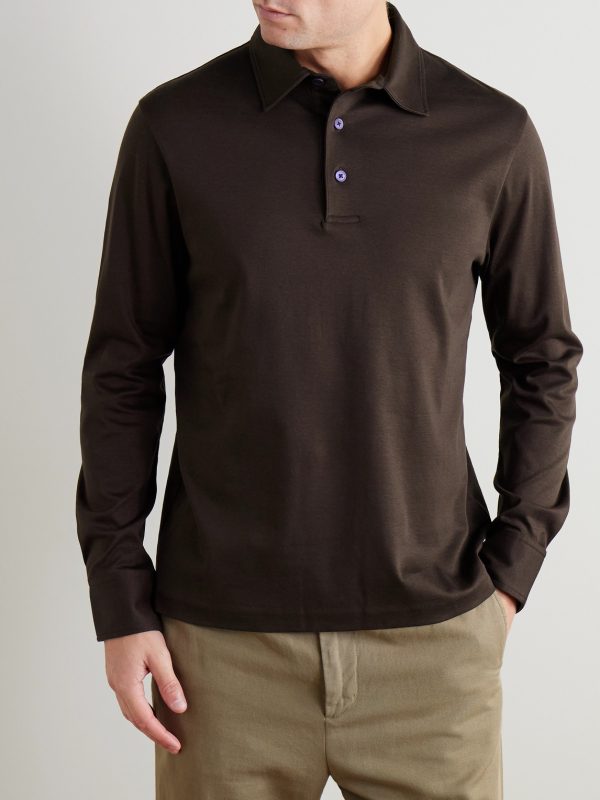 Mercerised Cotton-Jersey Polo Shirt - FR Mercerised Cotton-Jersey Polo Shirt - FR