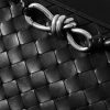 Flat Andiamo Intrecciato Leather Messenger Bag - CU Flat Andiamo Intrecciato Leather Messenger Bag - CU