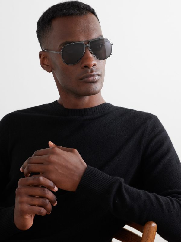 DiorBlackSuit A3U Aviator-Style Metal Sunglasses - OU